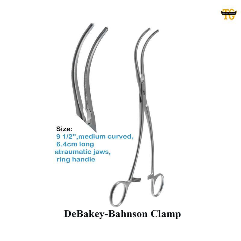 Debakey Bahnson Clamp, surgical instruments, TGI's own catalog photograph