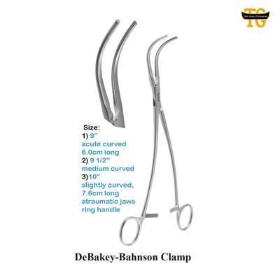 Debakey Bahnson Clamp, surgical instruments, TGI's own catalog photograph