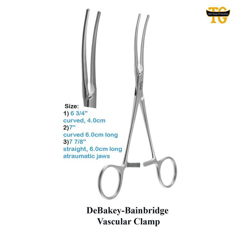 Debakey Bainbridge Clamp, surgical instruments, TGI's own catalog photograph