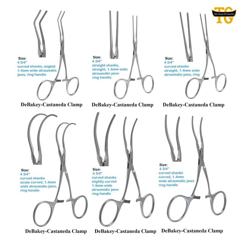 Debakey Castaneda Clamp, surgical instruments, TGI's own catalog photograph