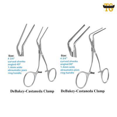 Debakey Castaneda Clamp, surgical instruments, TGI's own catalog photograph