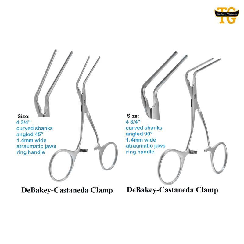 Debakey Castaneda Clamp, surgical instruments, TGI's own catalog photograph