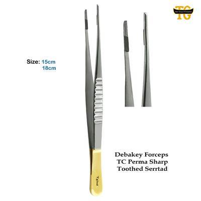 Debakey Forceps TC, surgical instruments, TGI's own catalog photograph