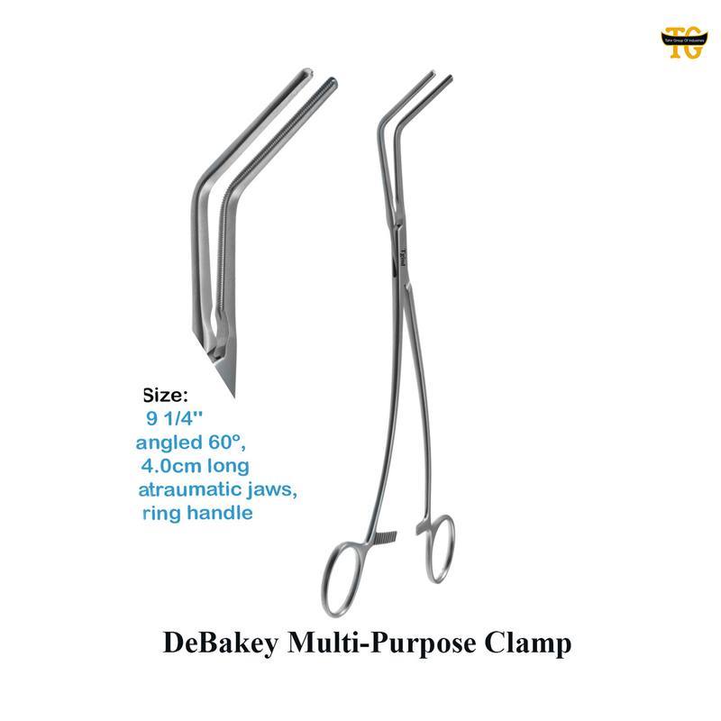 Debakey Multipurpose Clamp, surgical instruments, TGI's own catalog photograph