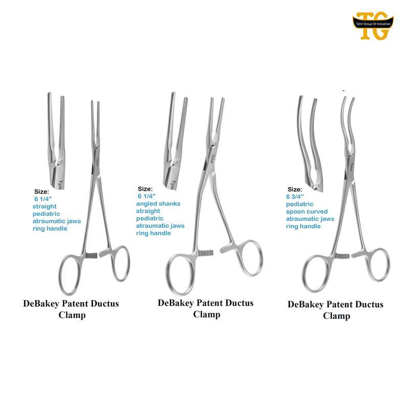 Debakey Patent Clamp, surgical instruments, TGI's own catalog photograph