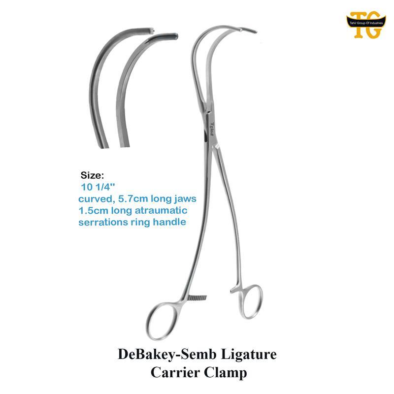 Debakey Semb Clamp, surgical instruments, TGI's own catalog photograph