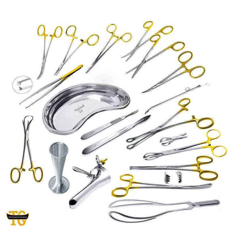 Delivery Instrument Set, gynecology instruments, TGI's own catalog photograph