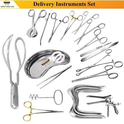 Delivery Instrument Set, gynecology instruments, TGI's own catalog photograph