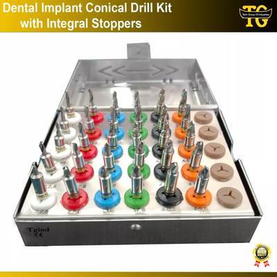 Dental Implant Conical Drill Kit, TGI's own catalogue photograph