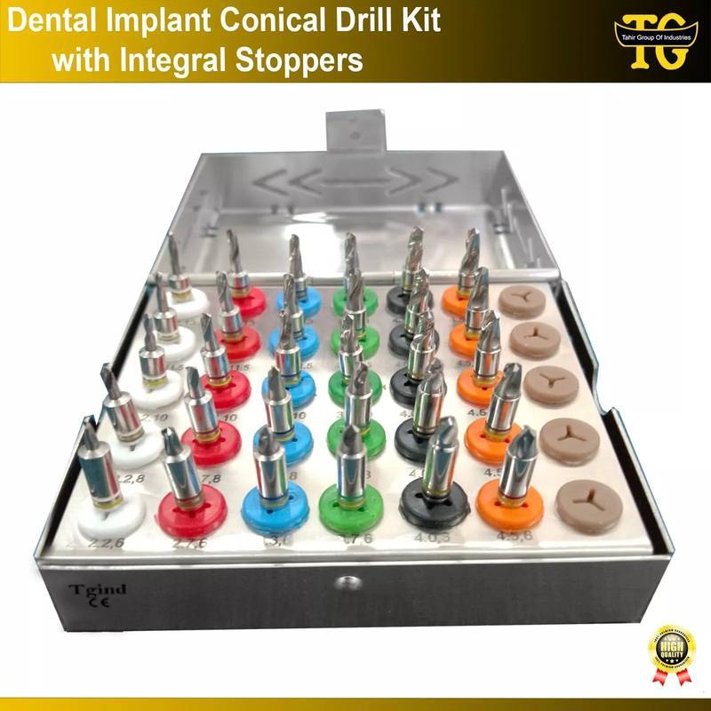 Dental Implant Conical Drill Kit, dental implant kits, TGI's own catalog photograph