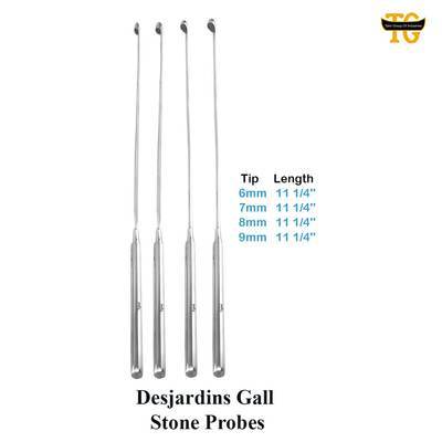 Desjardins Gall Stone Probe, surgical instruments, TGI's own catalog photograph