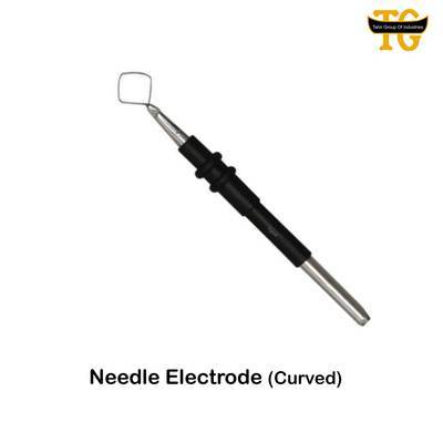 Needle Electrode (Curved), electrosurgical instruments, TGI's own catalog photograph