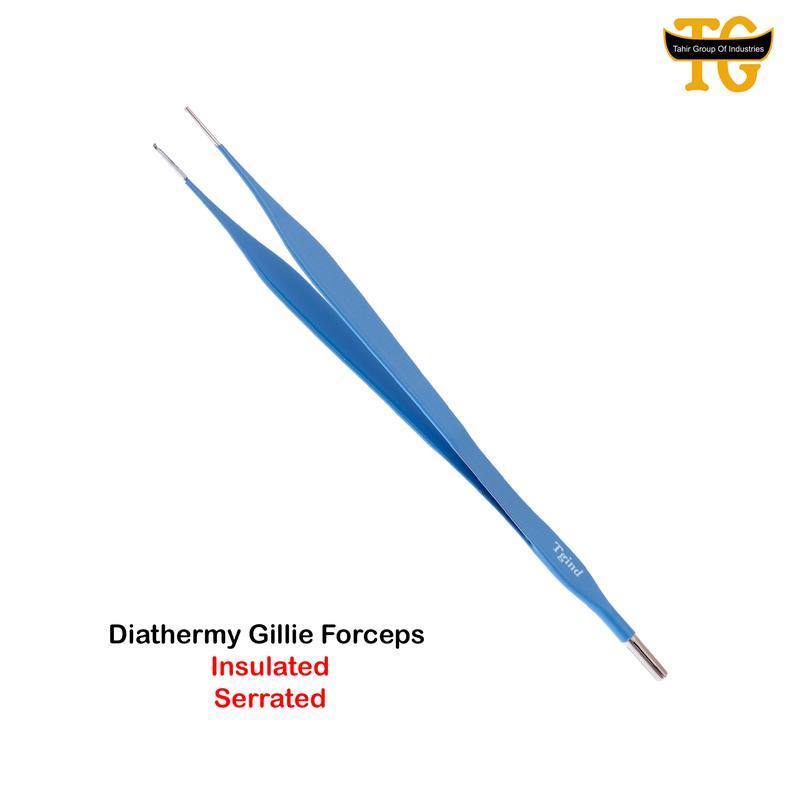 Diathermy Gillies Forceps, electrosurgical instruments, TGI's own catalog photograph