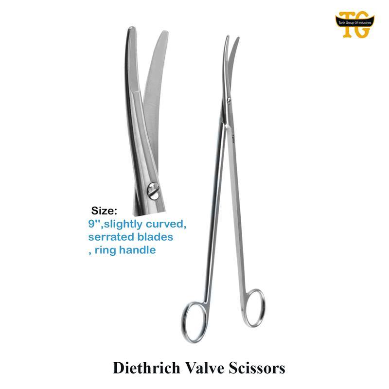 Diethrich Valve Scissors, surgical instruments, TGI's own catalog photograph