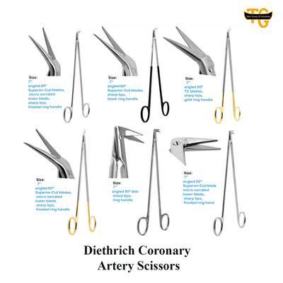 Diethrich Scissors, surgical instruments, TGI's own catalog photograph