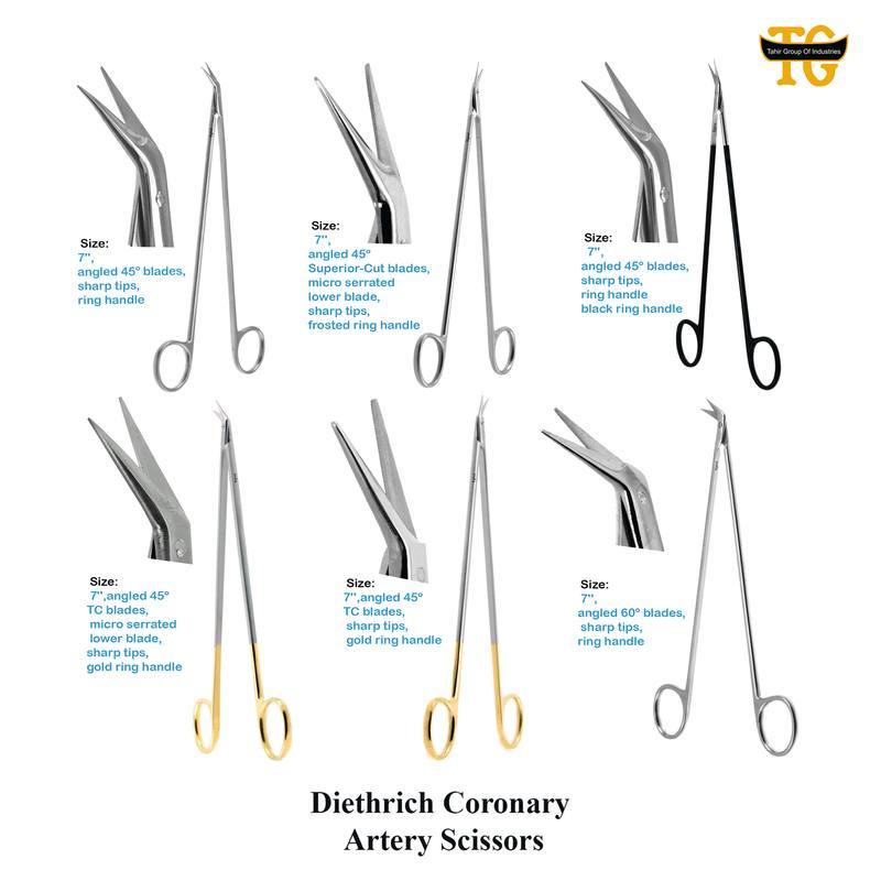 Diethrich Scissors, surgical instruments, TGI's own catalog photograph