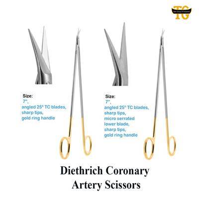 Diethrich Scissors, surgical instruments, TGI's own catalog photograph