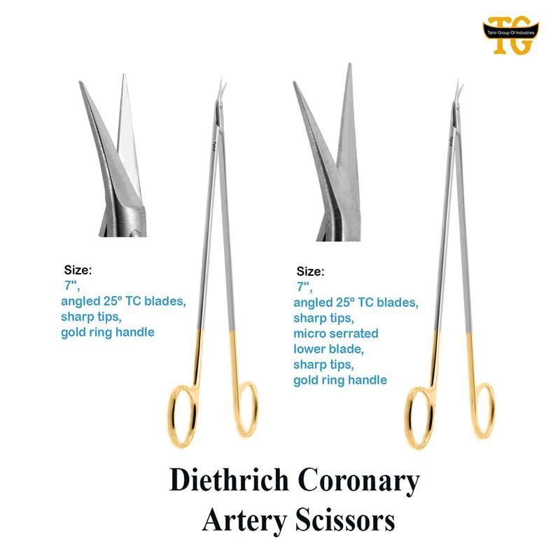Diethrich Scissors, surgical instruments, TGI's own catalog photograph