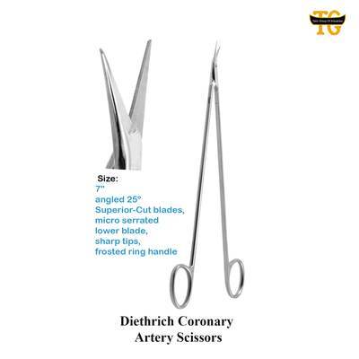 Diethrich Scissors, surgical instruments, TGI's own catalog photograph