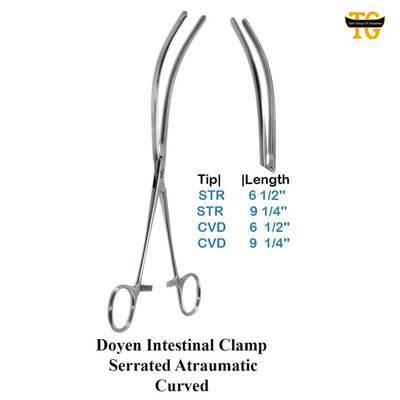 Doyen Intestinal Clamp, surgical instruments, TGI's own catalog photograph