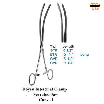 Doyen Intestinal Clamp, surgical instruments, TGI's own catalog photograph