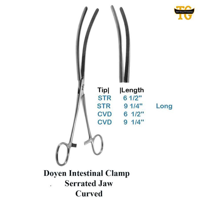 Doyen Intestinal Clamp, surgical instruments, TGI's own catalog photograph