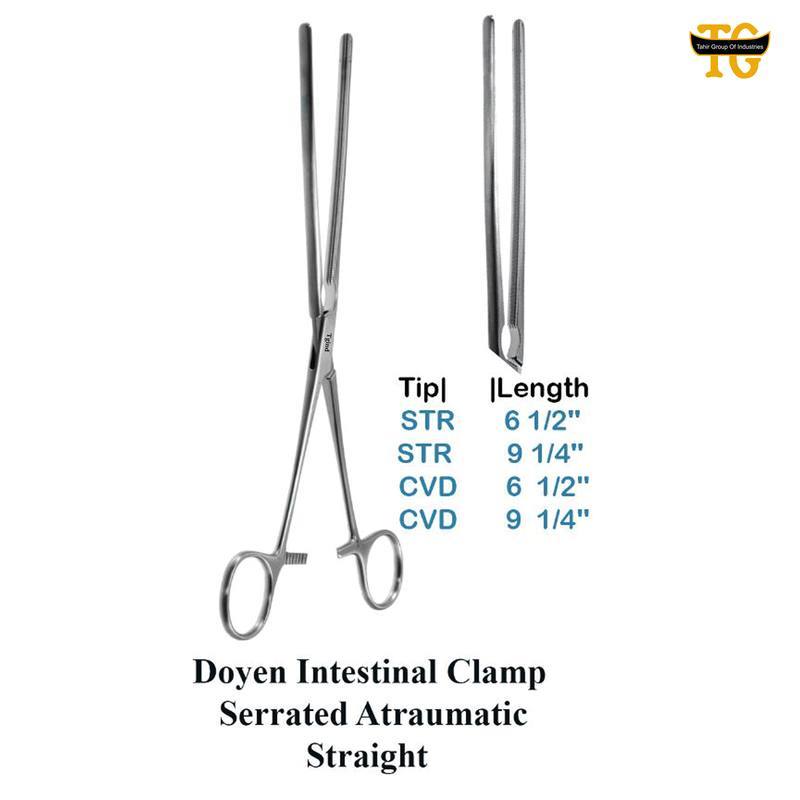 Doyen Intestinal Clamp, surgical instruments, TGI's own catalog photograph