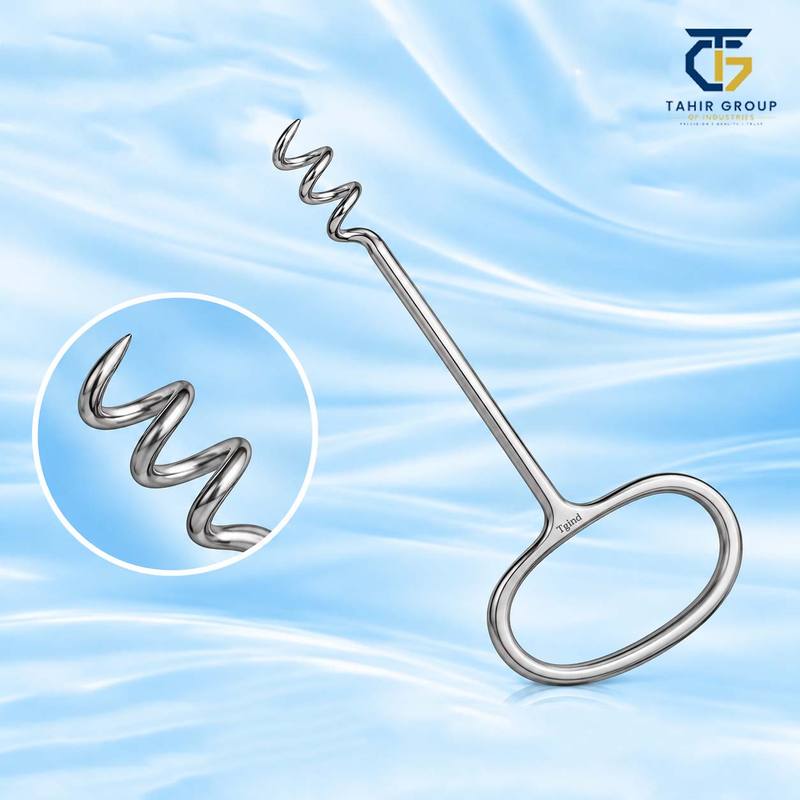 Doyen Myoma Screw, gynecology instruments, TGI's own catalog photograph