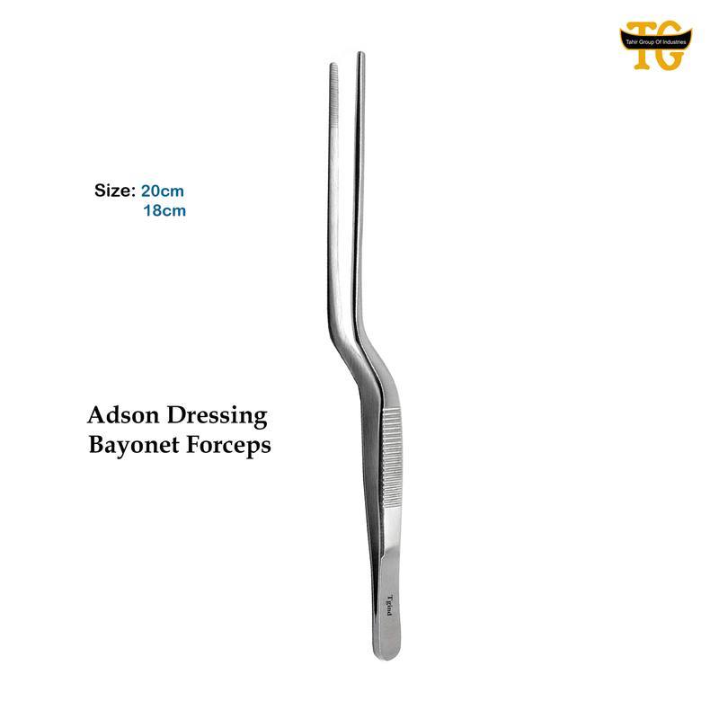 Dressing Bayonet Forceps, surgical instruments, TGI's own catalog photograph