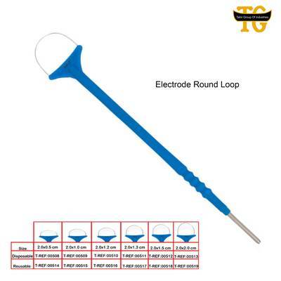 Electrode Loop Round Tip, electrosurgical instruments, TGI's own catalog photograph