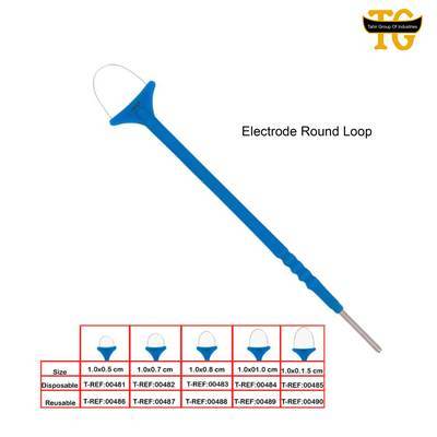 Electrode Loop Round Tip, electrosurgical instruments, TGI's own catalog photograph