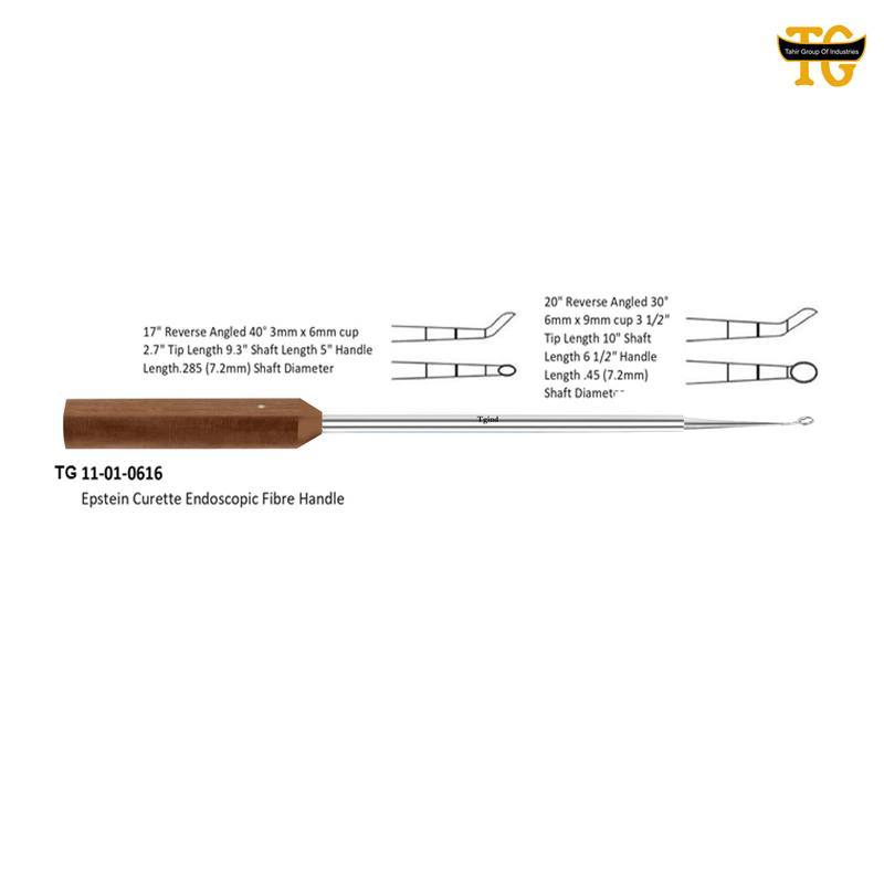 Epstein Curette Endoscopic Fiber Handle, orthopedic instruments, TGI's own catalog photograph
