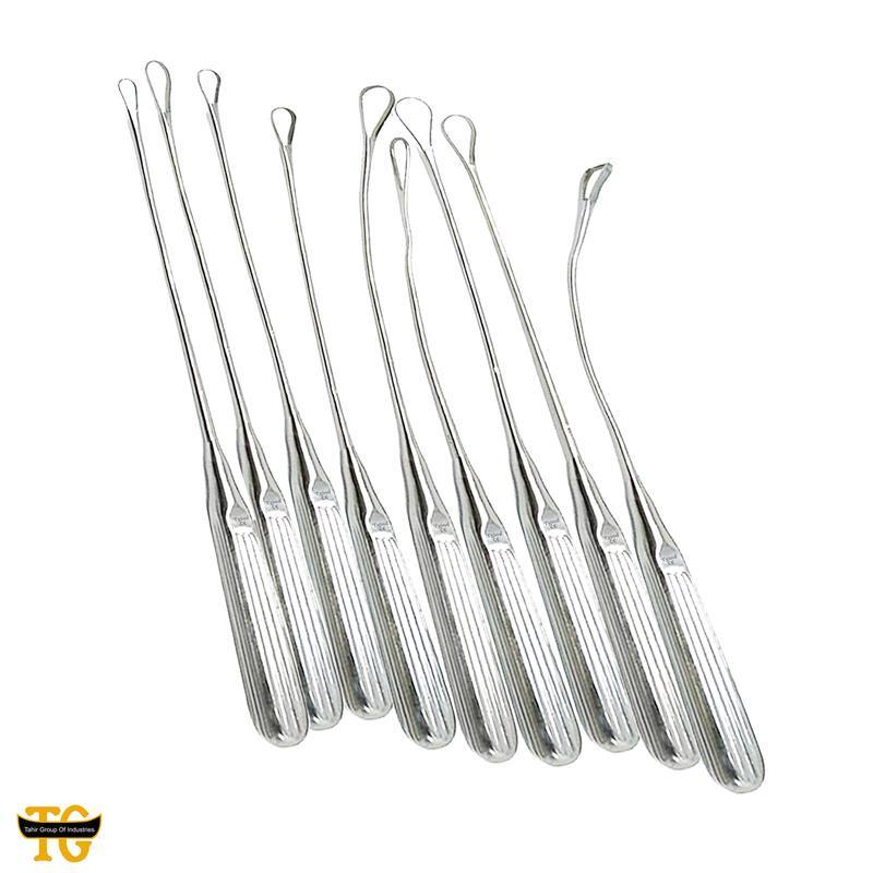 Evans Metal Uterine Curette, gynecology instruments, TGI's own catalog photograph