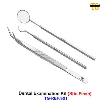 Dental Examination Kit (Stin Finsh), dental instruments, TGI's own catalog photograph