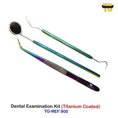Dental Examination Kit (Titanium Coated), dental instruments, TGI's own catalog photograph