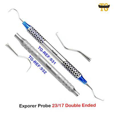 Explorer Probe 23/17 Double Ended, dental instruments, TGI's own catalog photograph