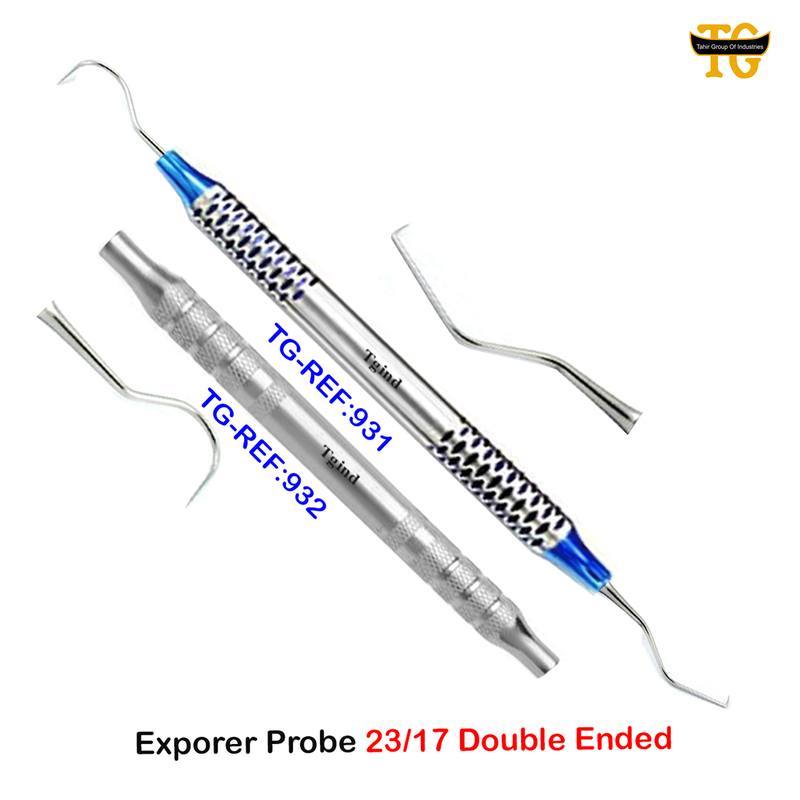 Explorer Probe 23/17 Double Ended, dental instruments, TGI's own catalog photograph