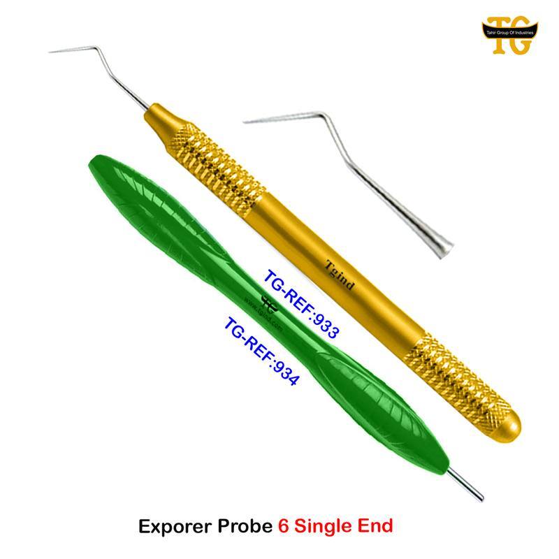Explorer Probe 6 Single End, dental instruments, TGI's own catalog photograph