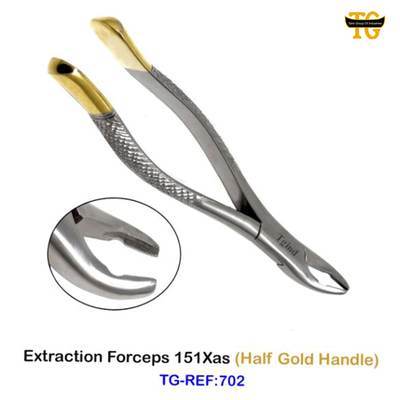 Extraction Forceps 151Xas, dental instruments, TGI's own catalog photograph