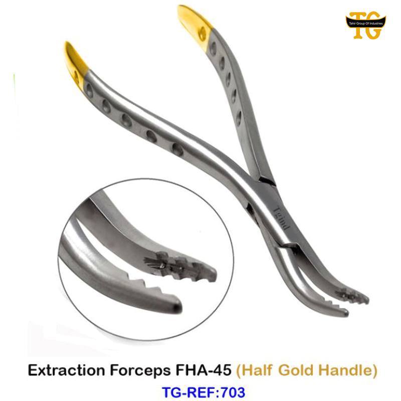 Extraction Forceps FHA-45, dental instruments, TGI's own catalog photograph