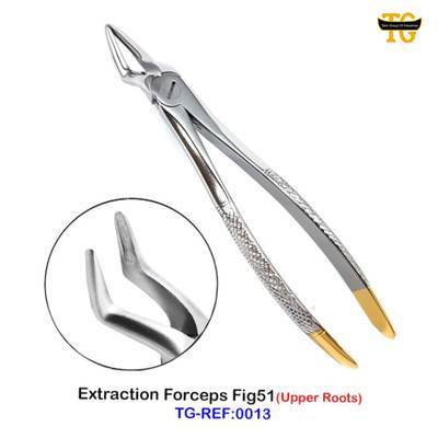 Extraction Forceps Fig51, dental instruments, TGI's own catalog photograph