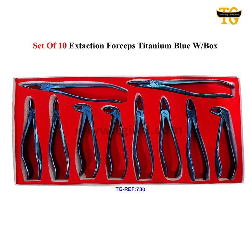 Extraction Forceps Set, dental instruments, TGI's own catalog photograph