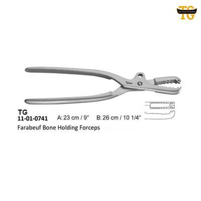 Farabeuf Bone Holding Forceps, orthopedic instruments, TGI's own catalog photograph