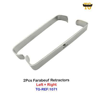 Farabeuf Retractor Set, dental instruments, TGI's own catalog photograph
