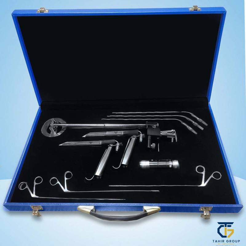 Fiber Optic Direct Laryngoscopy Set, diagnostic instruments, TGI's own catalog photograph