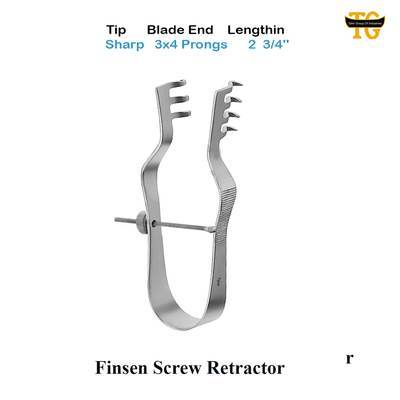 Finsen Screw Retractor, surgical instruments, TGI's own catalog photograph