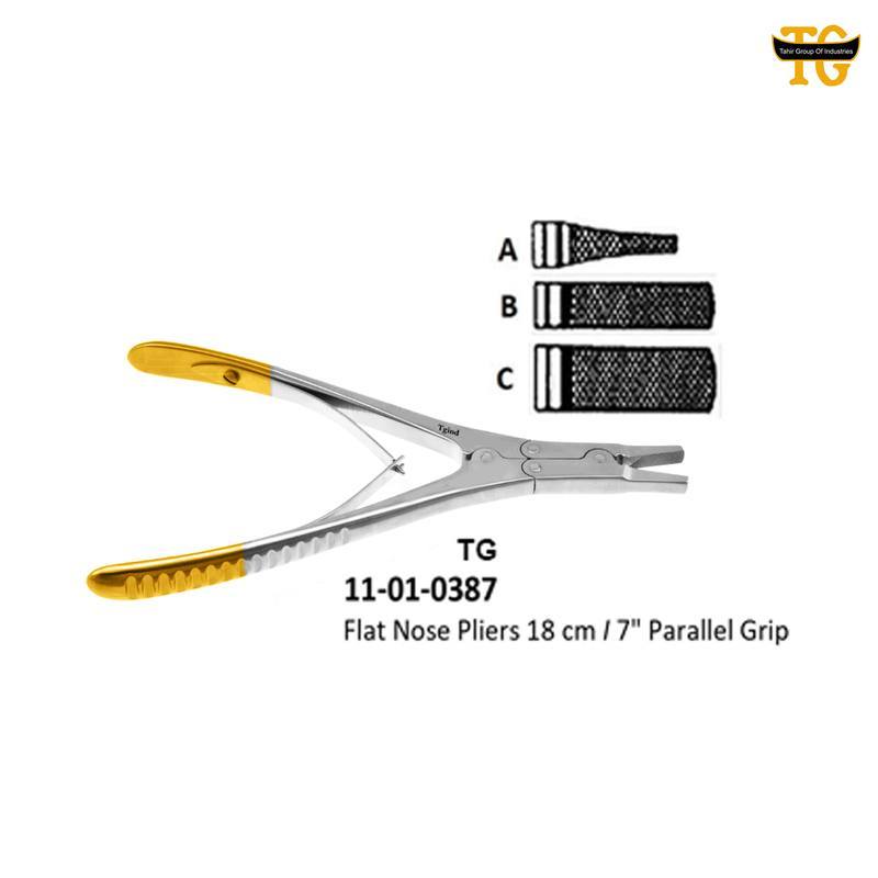 Flat Nose Plier, orthopedic instruments, TGI's own catalog photograph