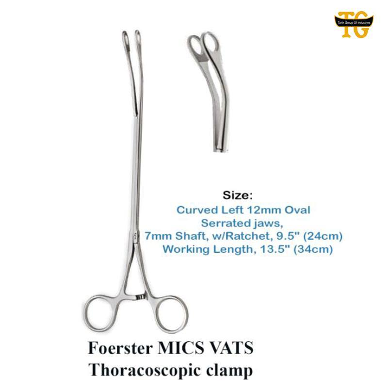 Foerster MICS VATS Thoracoscopic clamp, surgical instruments, TGI's own catalog photograph