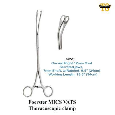 Foerster MICS VATS Thoracoscopic clamp, surgical instruments, TGI's own catalog photograph
