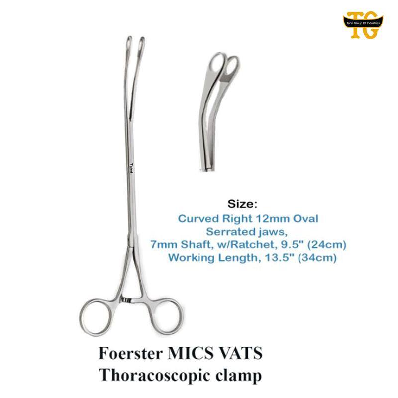 Foerster MICS VATS Thoracoscopic clamp, surgical instruments, TGI's own catalog photograph